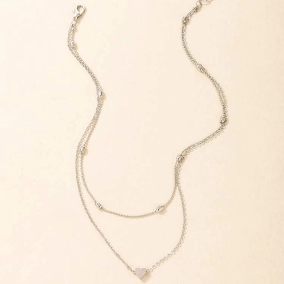 💞 Awesome BoHo heart double layered chain in gold or silver 💕 - Picture 10 of 16